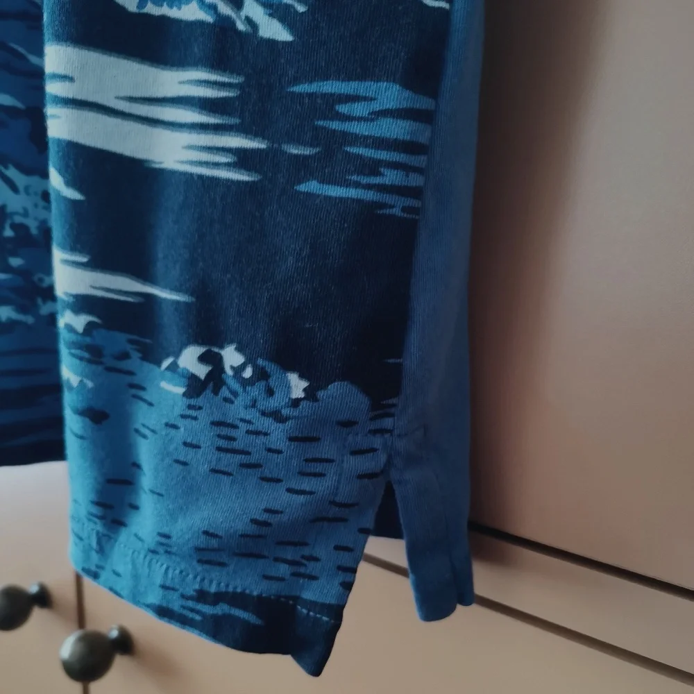 Bonobos Blue Palm Tree Slim Fit Polo Shirt -  (L) - Picture 7 of 8